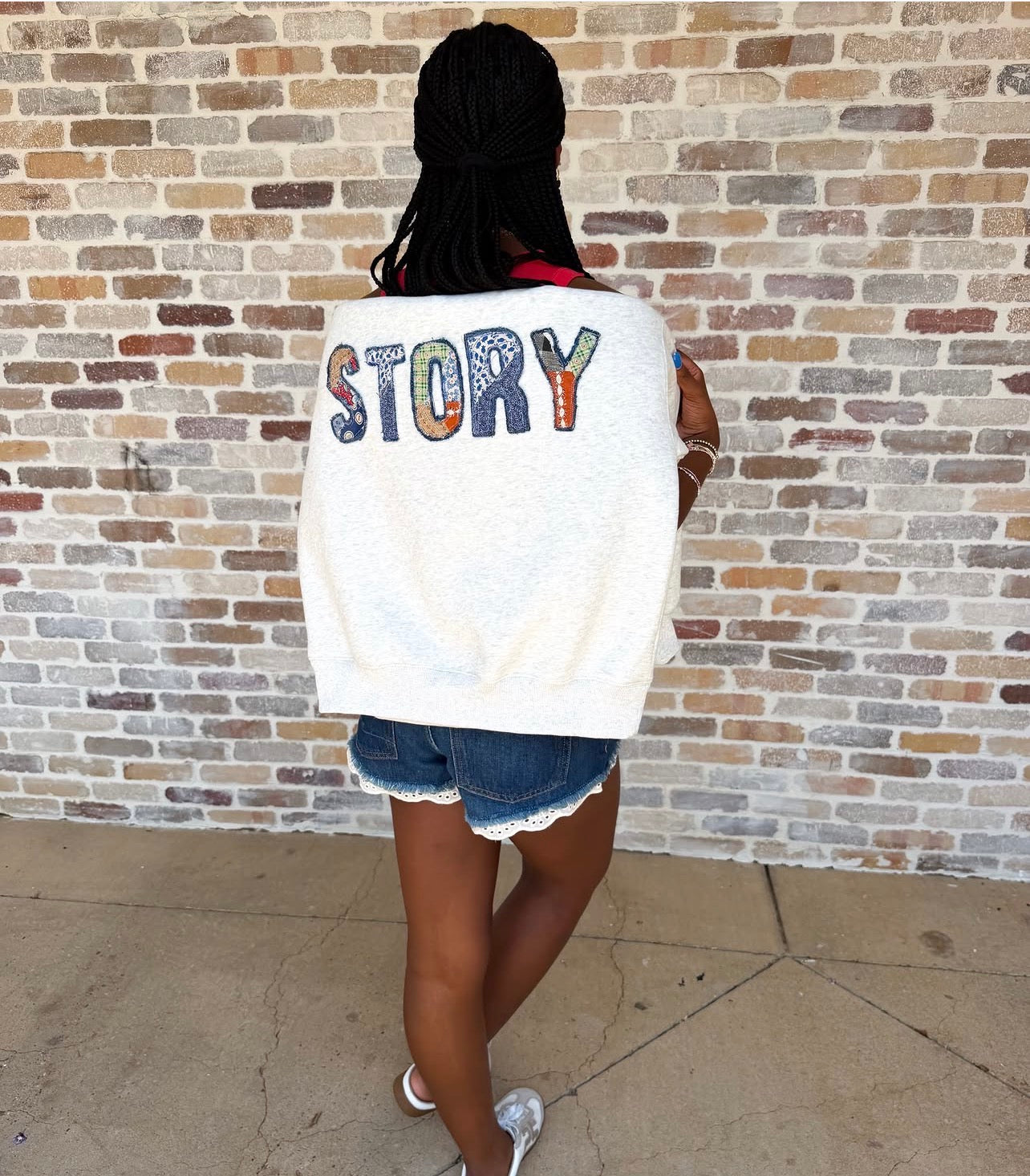 OOAK Patchwork Story Sweatshirt