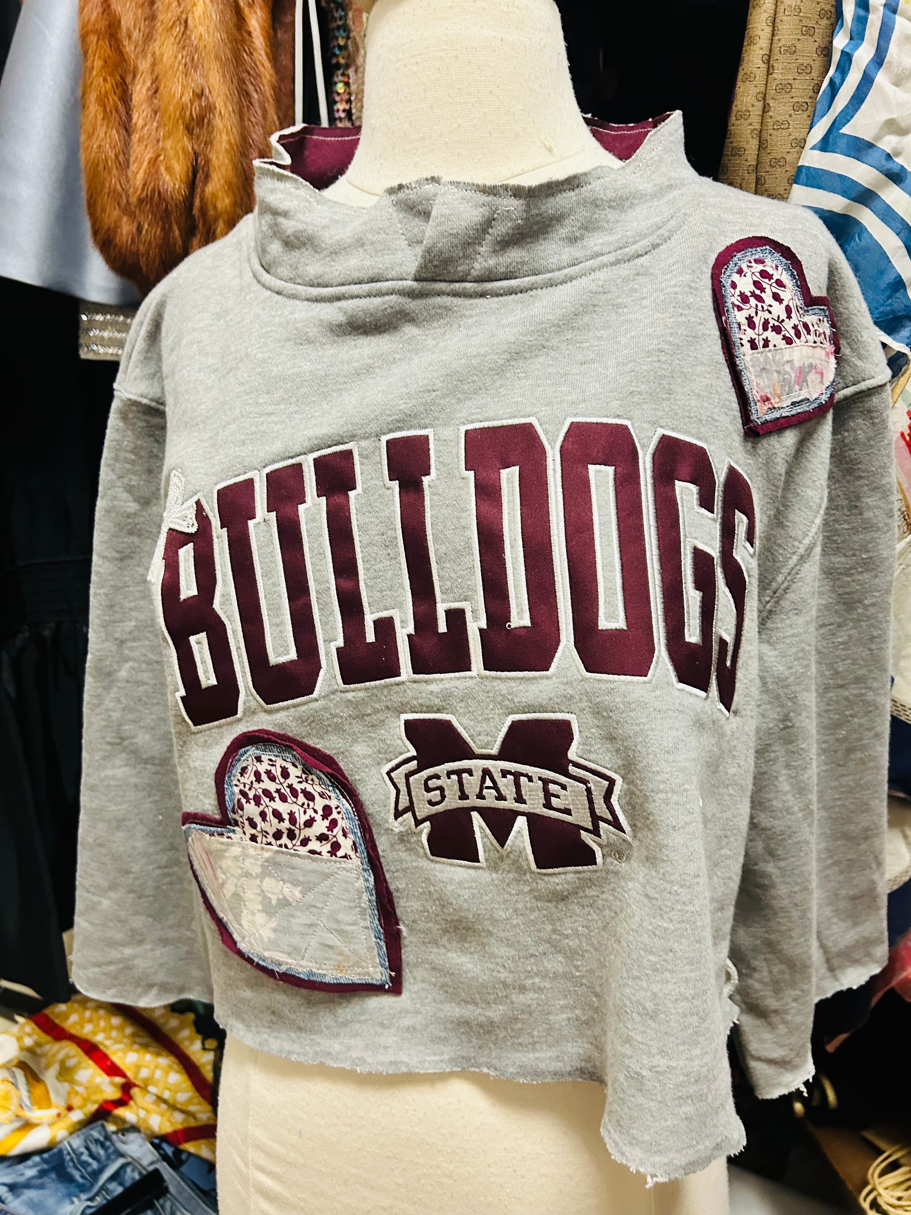 OOAK Bulldogs Patchwork Sweatshirt