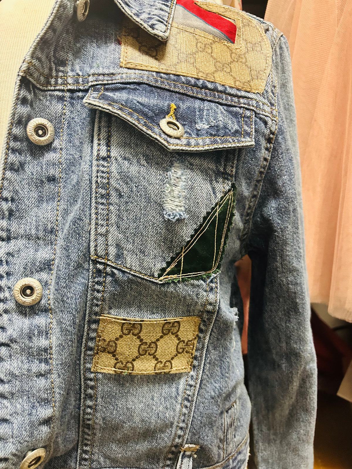 OOAK The Silk & Story Reworked Denim Jacket