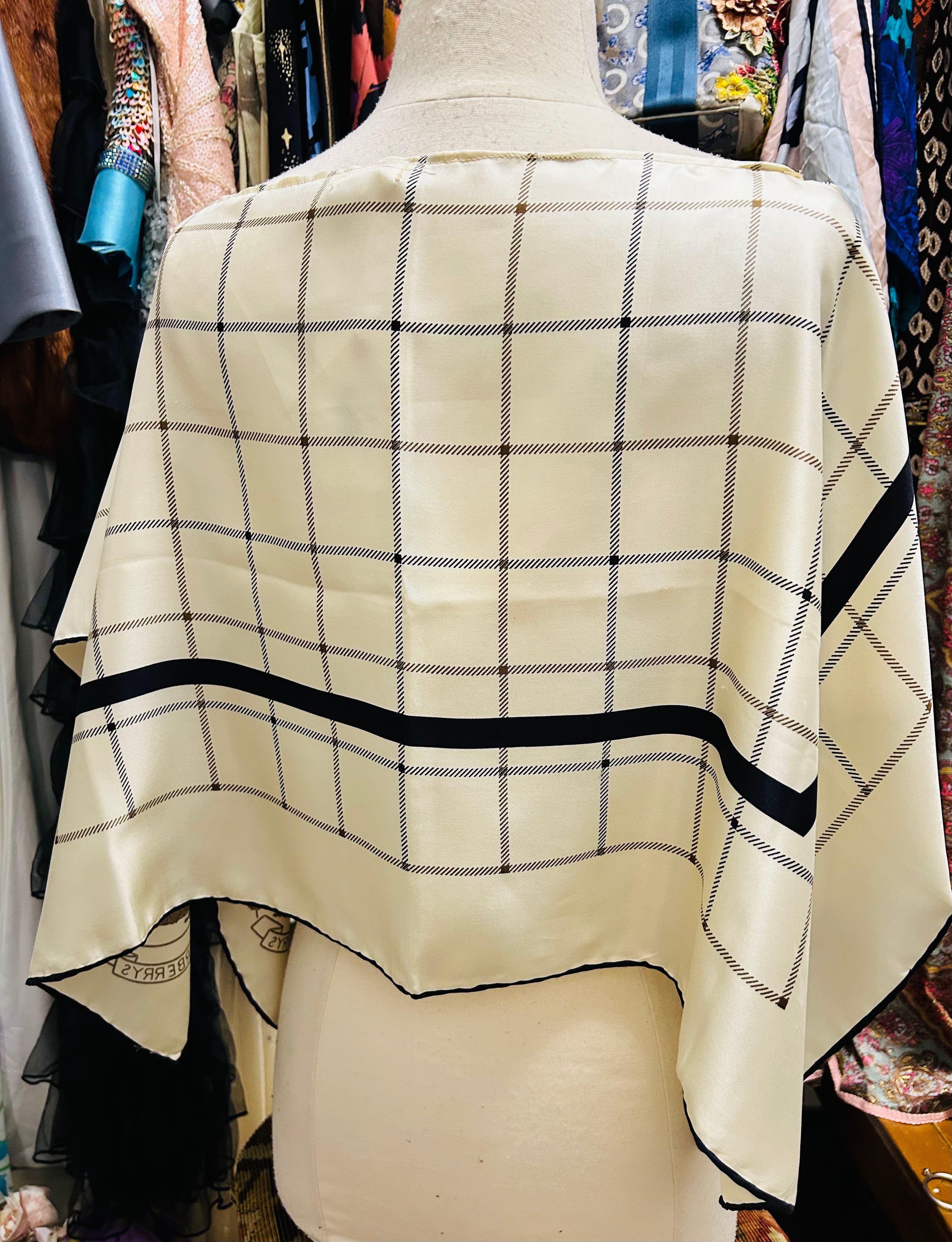 OOAK Vintage Burberry Silk Scarf Top