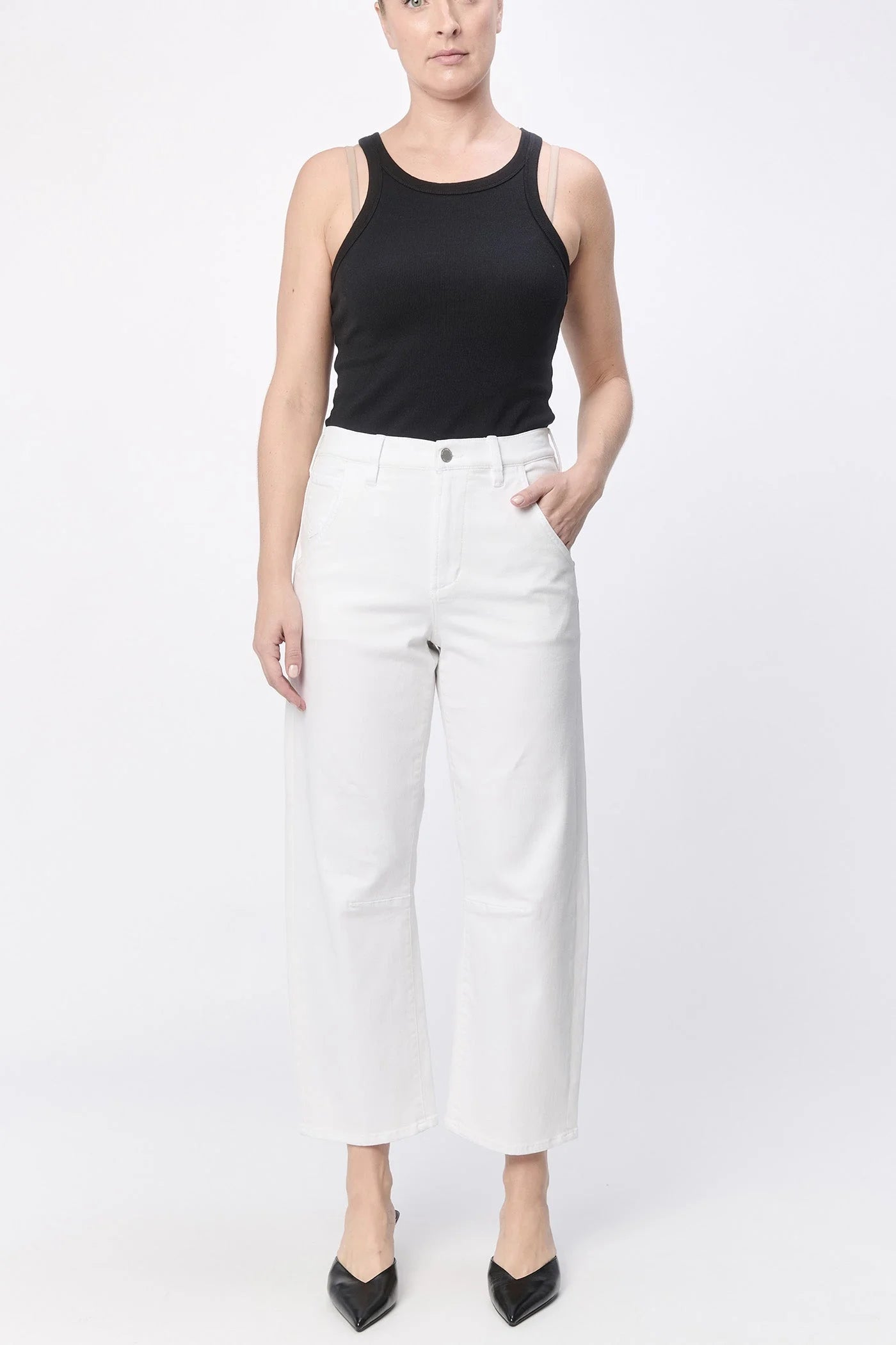 Dear John Lasso Mid Rise Barrel Jean