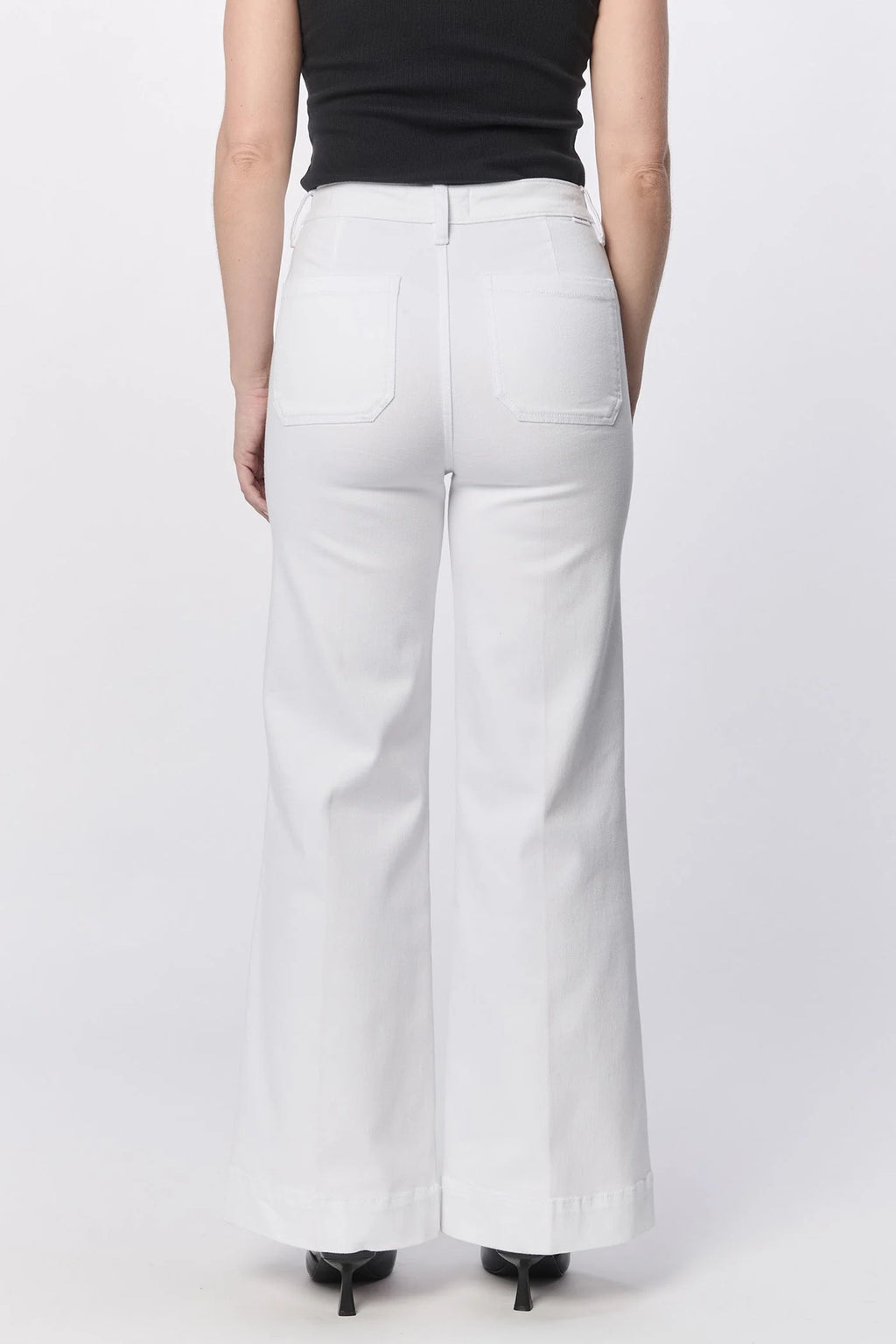 Dear John Fiona Front Pocket White Wide Leg Jean