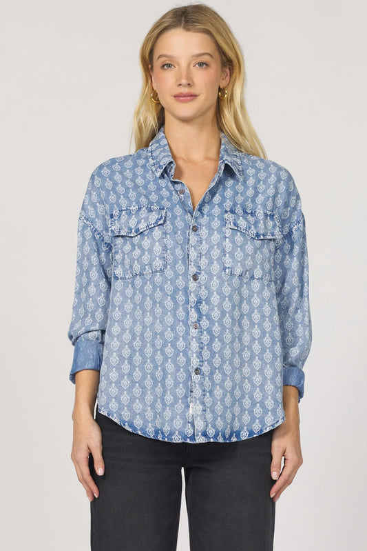 Dear John Adrianna Tencel Button Down Shirt