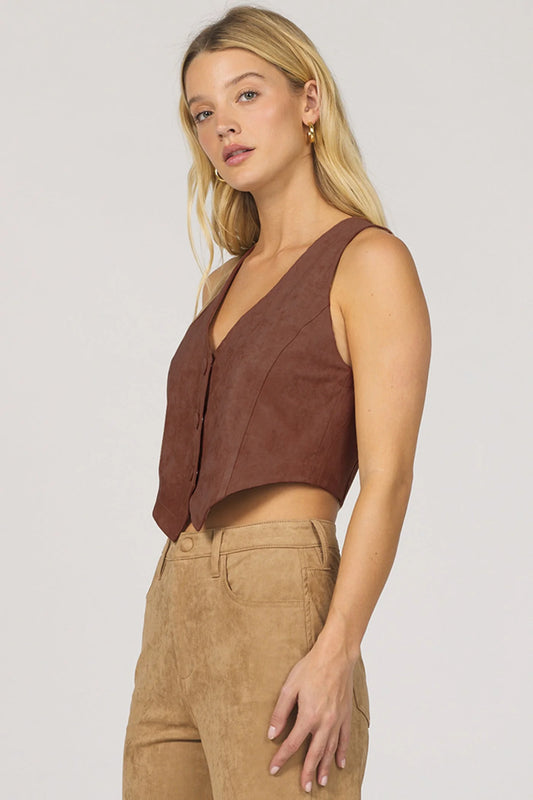 Dear John Drea Button Front Vest
