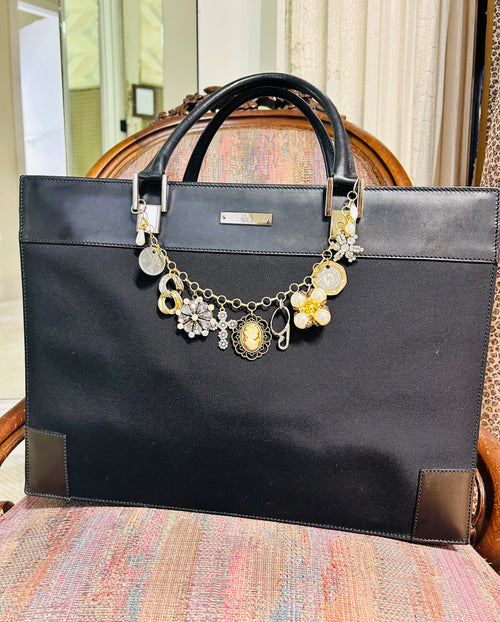 OOAK Vintage Gucci Executive Style Bag w/ Bag Chain