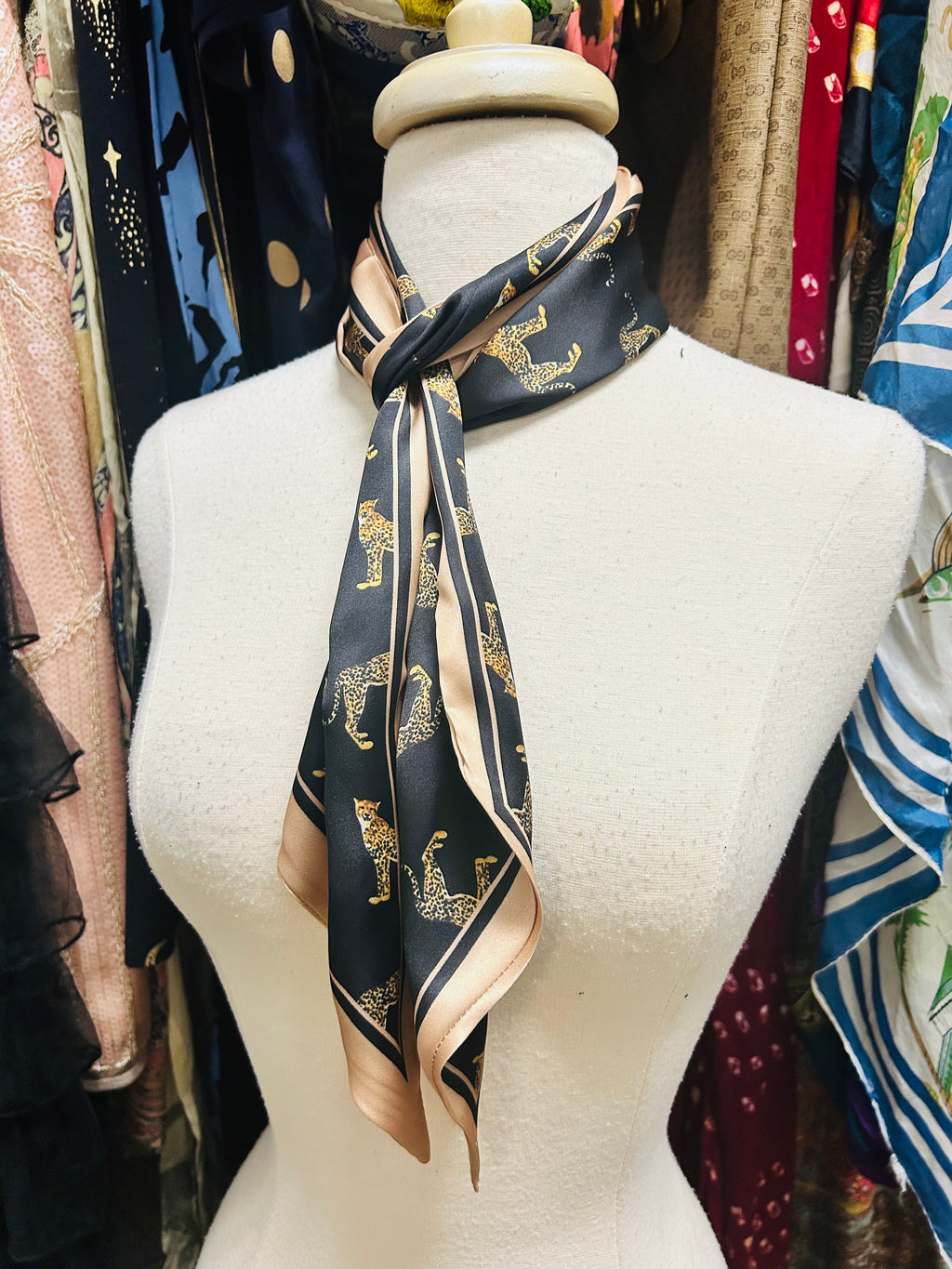 Leopard Print Long Scarf