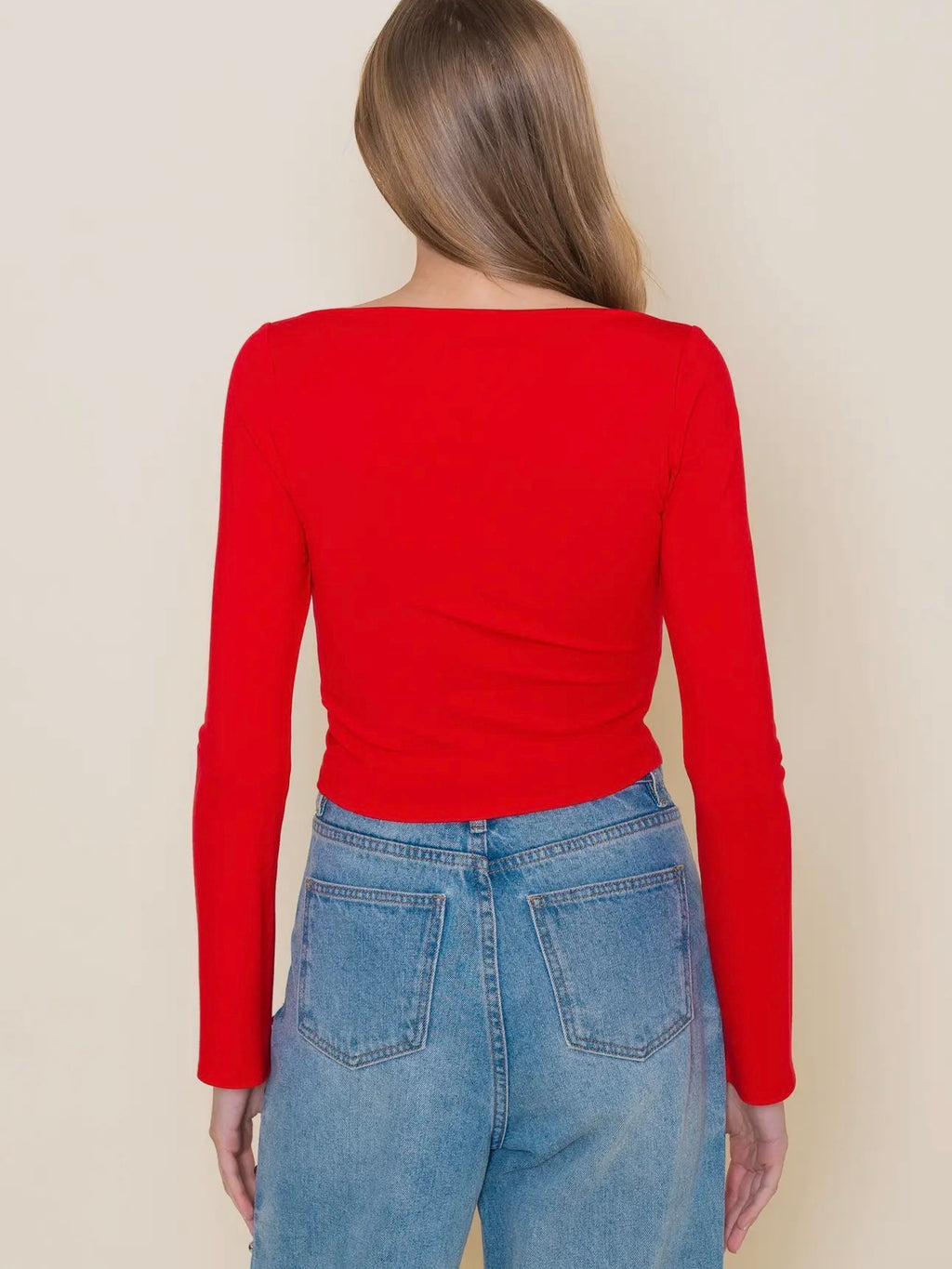 SLIM BELL SLEEVE TOP