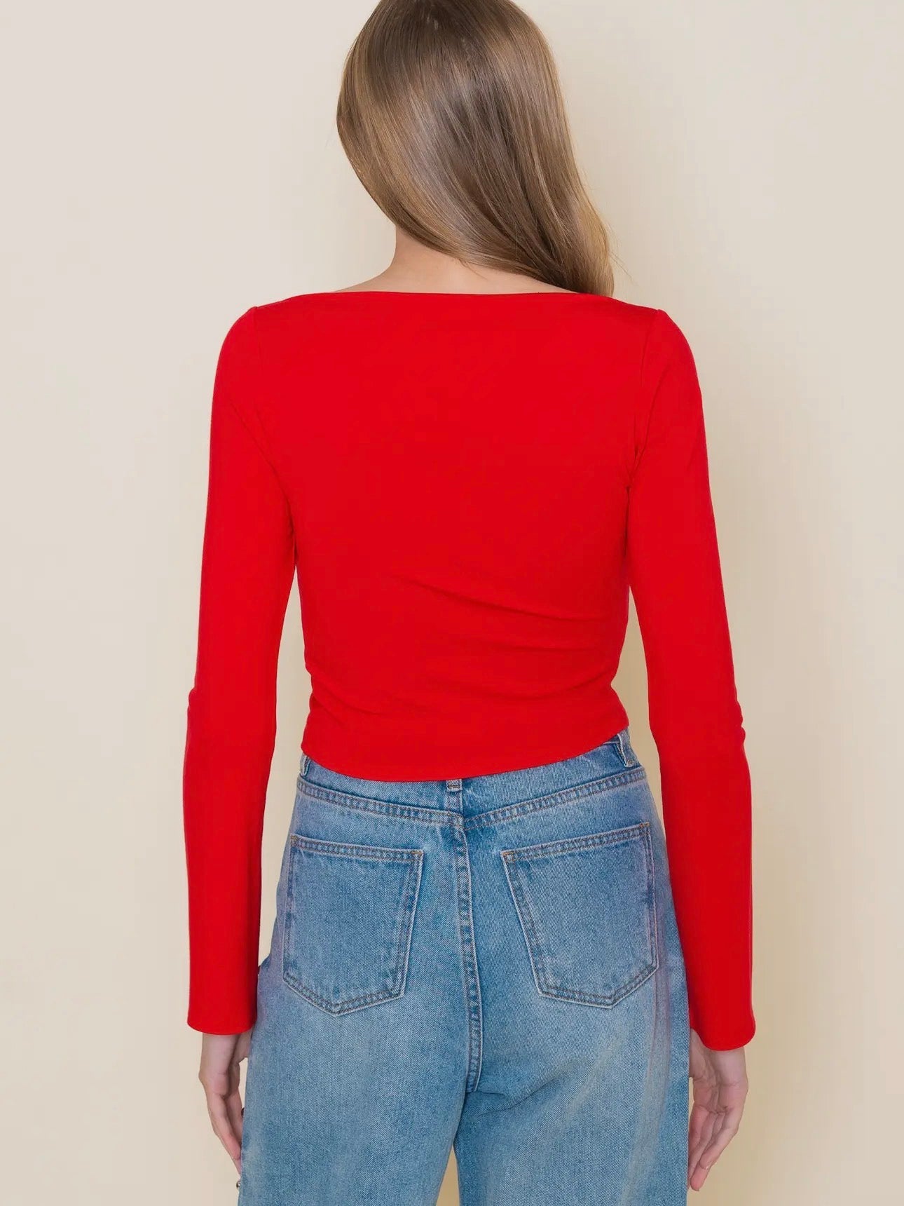 SLIM BELL SLEEVE TOP