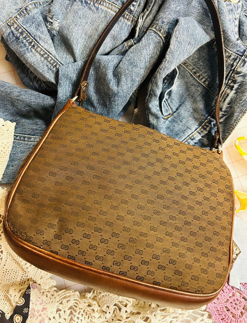 OOAK Vintage Flap Front Gucci Charmed Purse