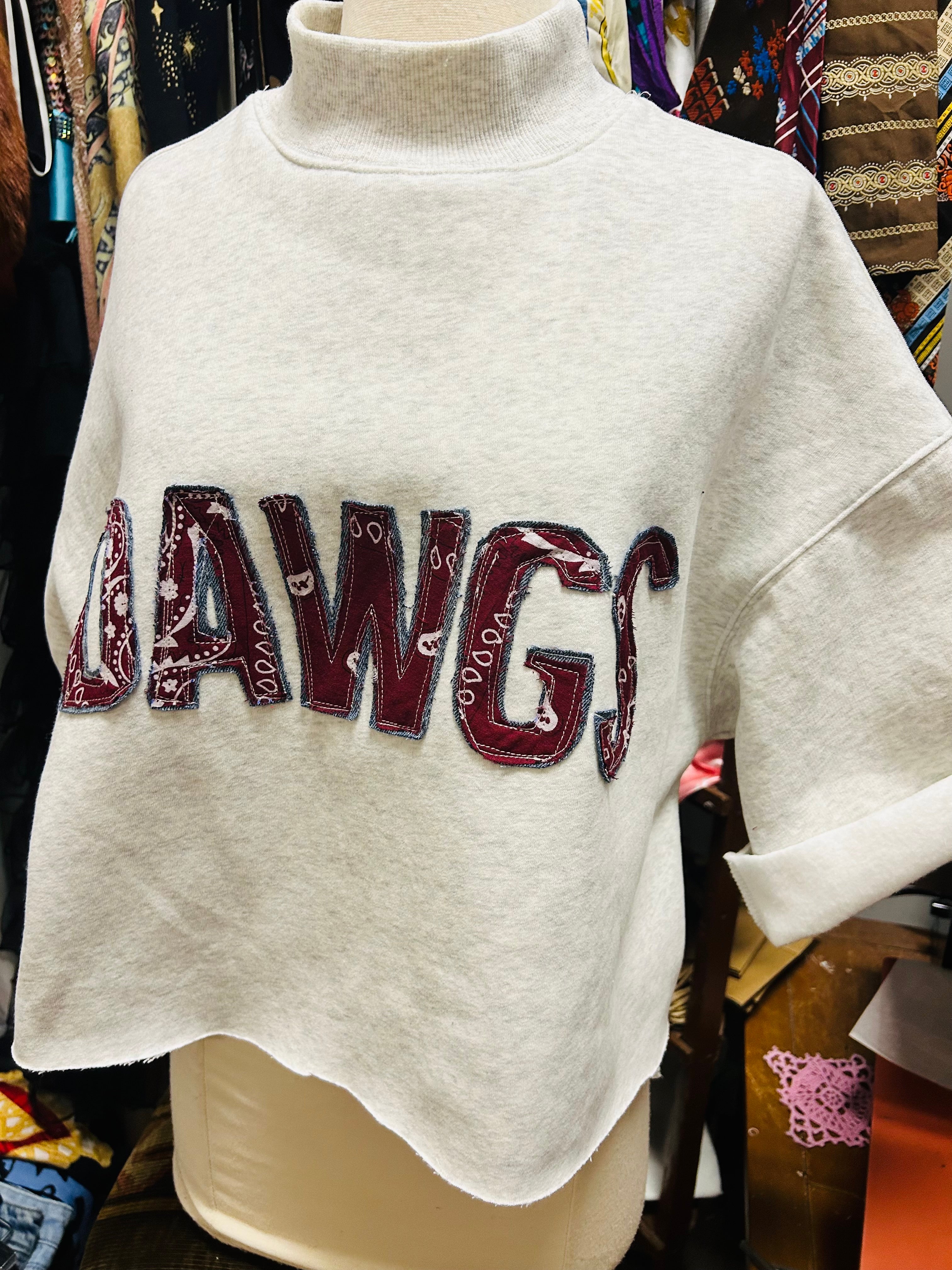 OOAK Dawgs Bandana Cropped Sweatshirt
