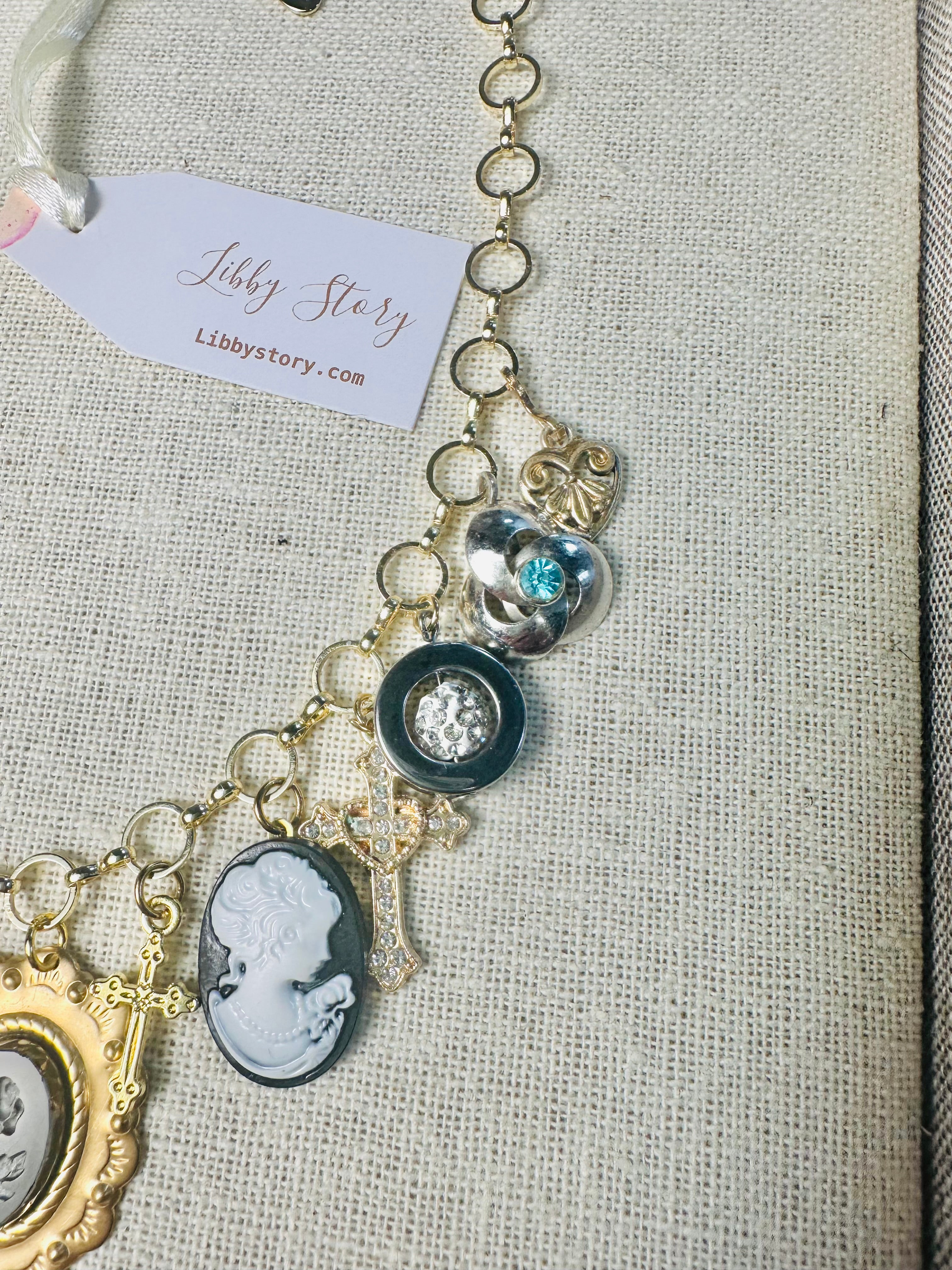 OOAK Cameo Charm Necklace