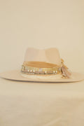 OOAK Vintage Watch & Pearl Wool Hat