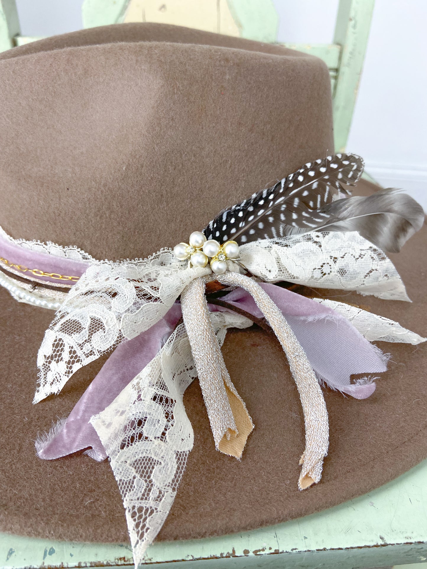 OOAK Upcycled Peter Grimm 100% Wool Hat