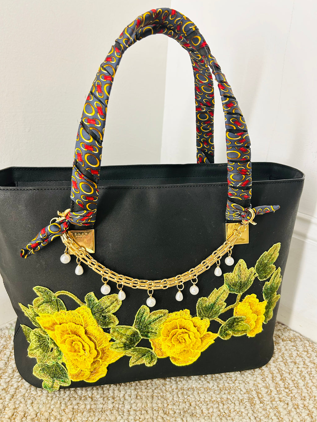 OOAK 'Belle Rose' Celine Upcycled Tote