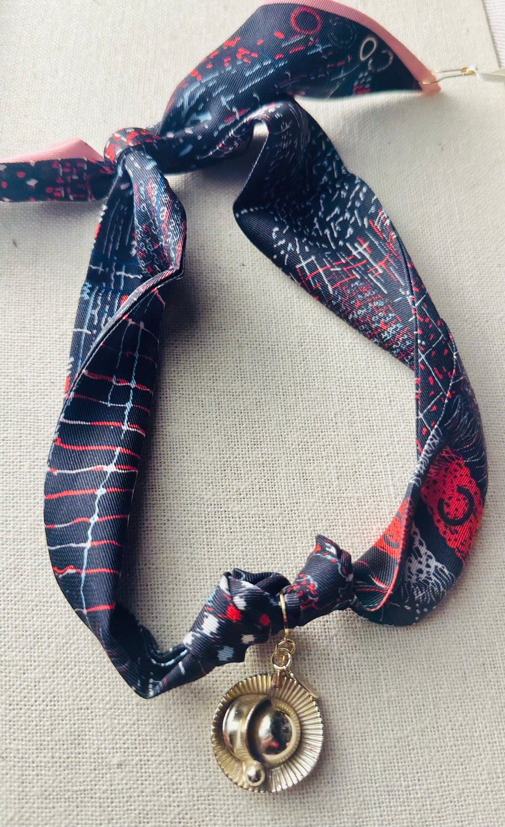 Tie On Scarf Necklace for Clip On Charms