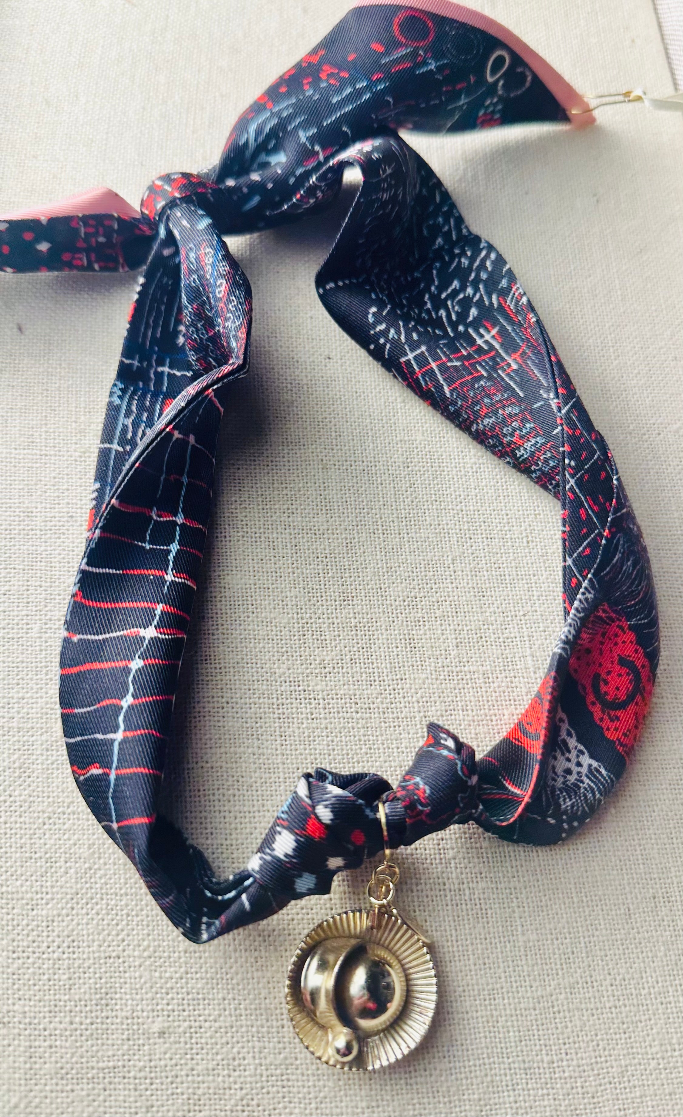 Tie On Scarf Necklace for Clip On Charms