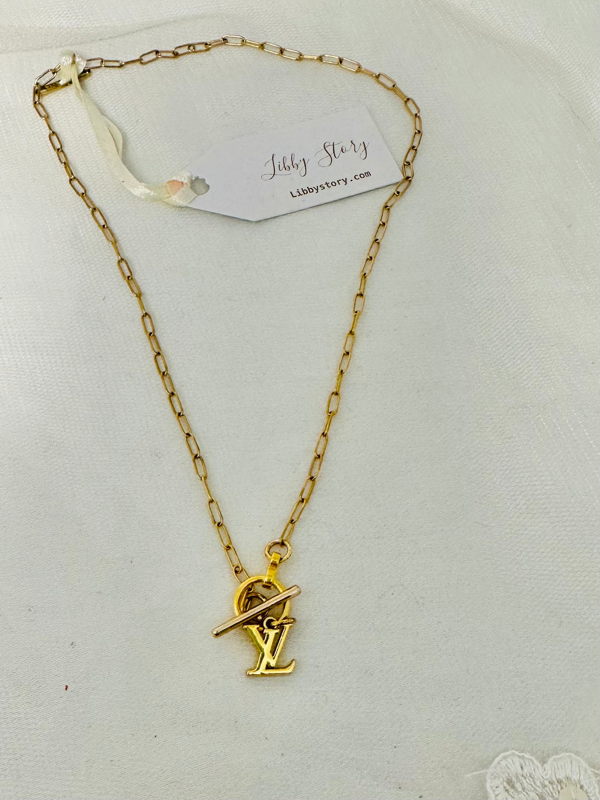 OOAK Genuine LV Zipper Pull Necklace