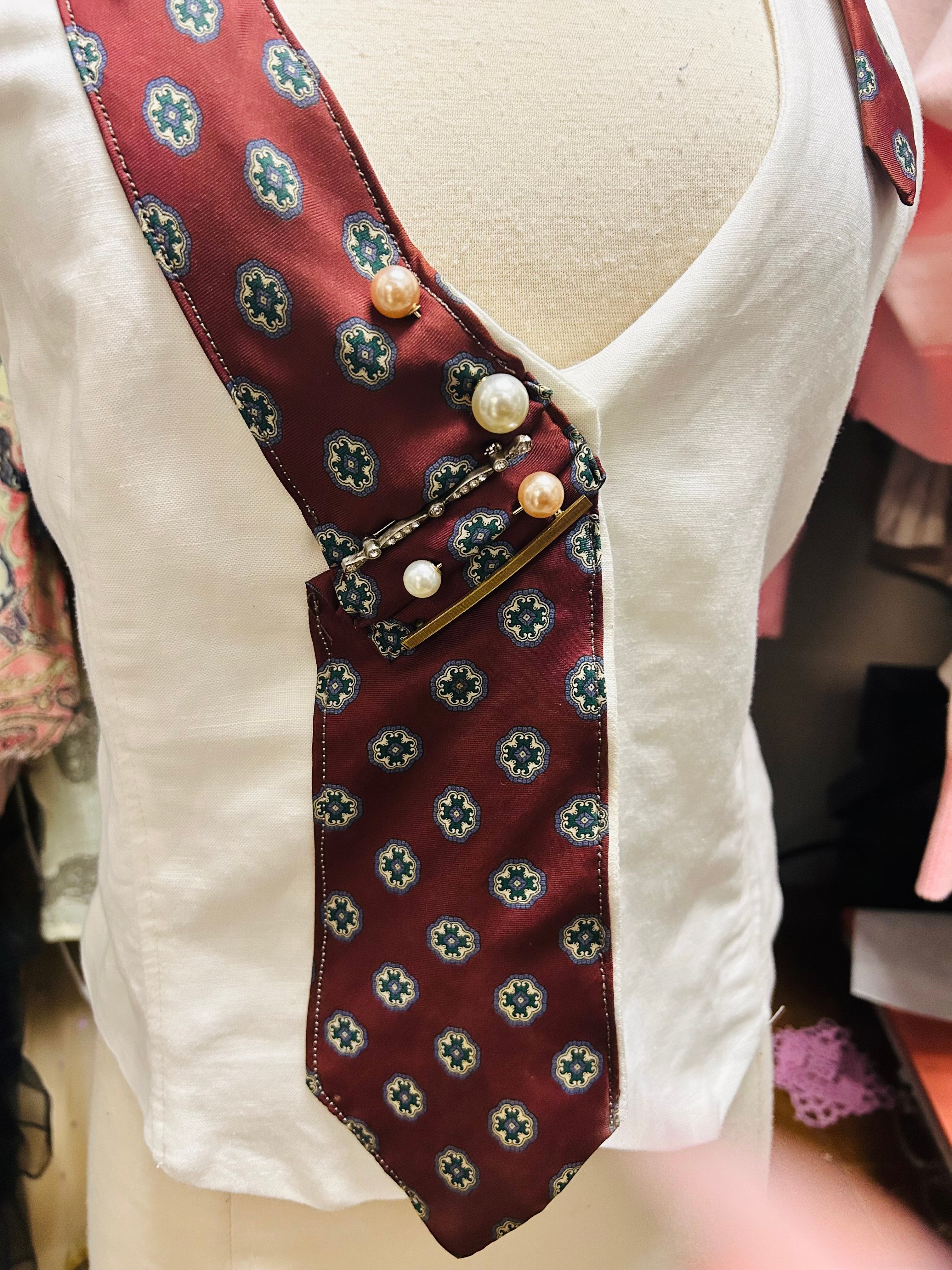 OOAK Tie Scarf Vest