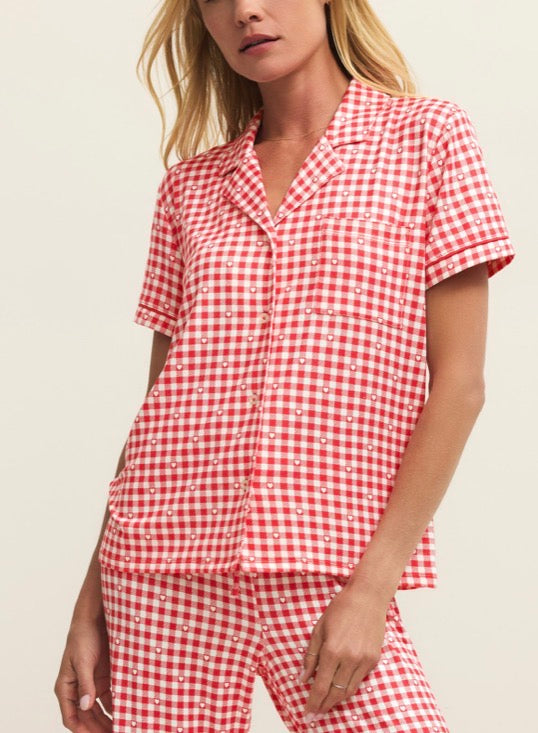 Z Supply Gingham Pj Top