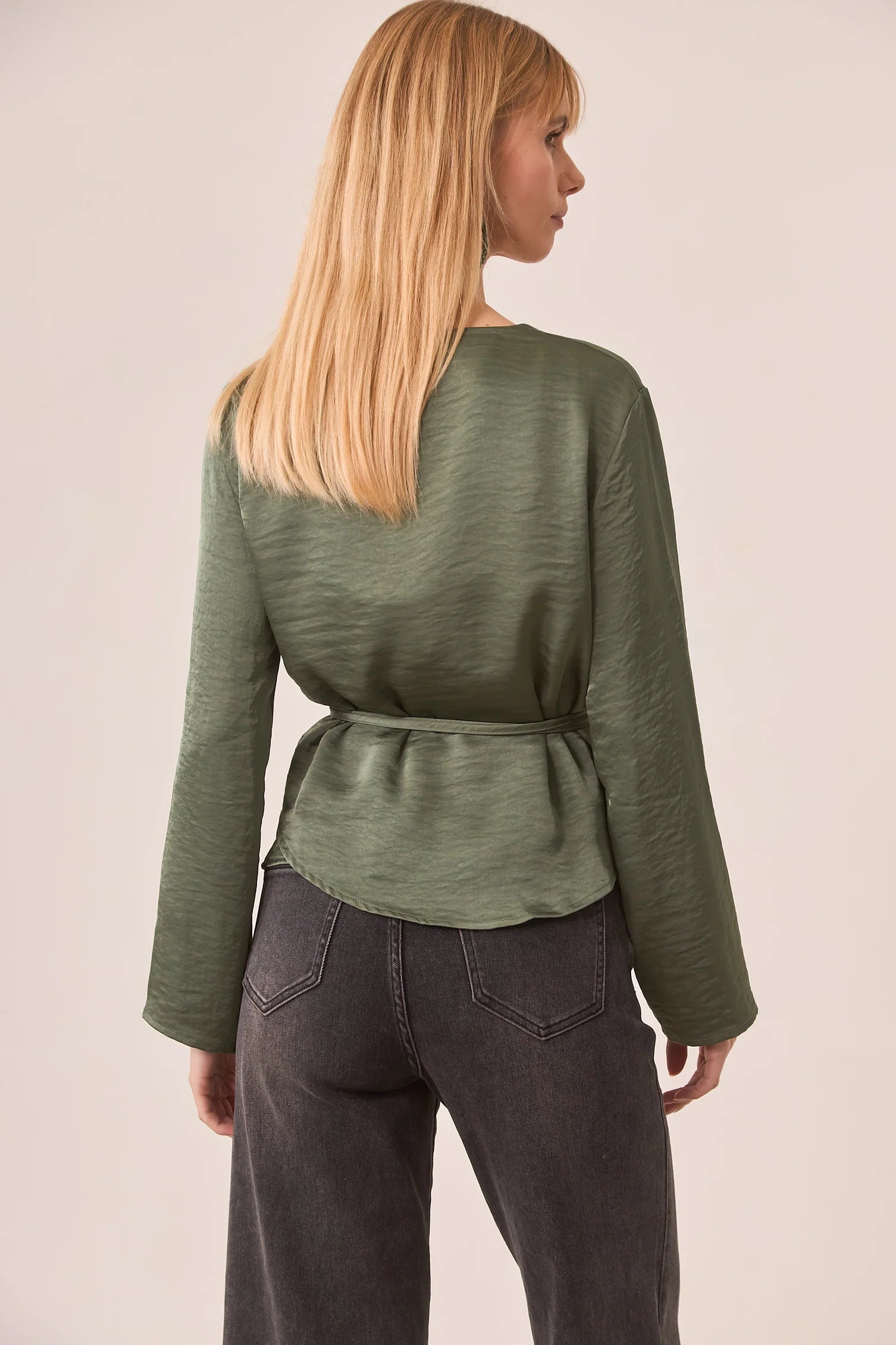 Nekane Satin Wrap Blouse