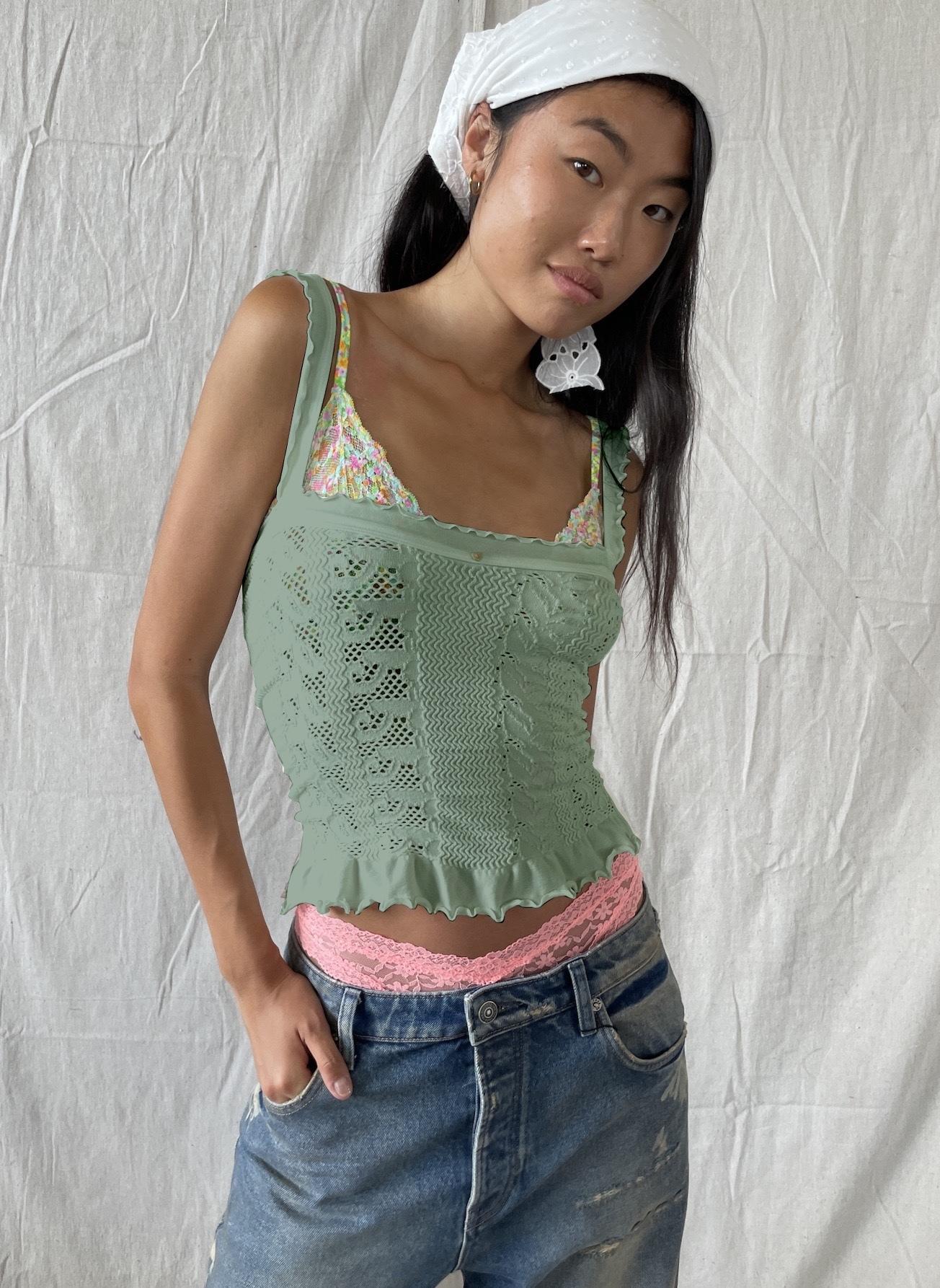 Free People So Soft Femme Square Neck Tank