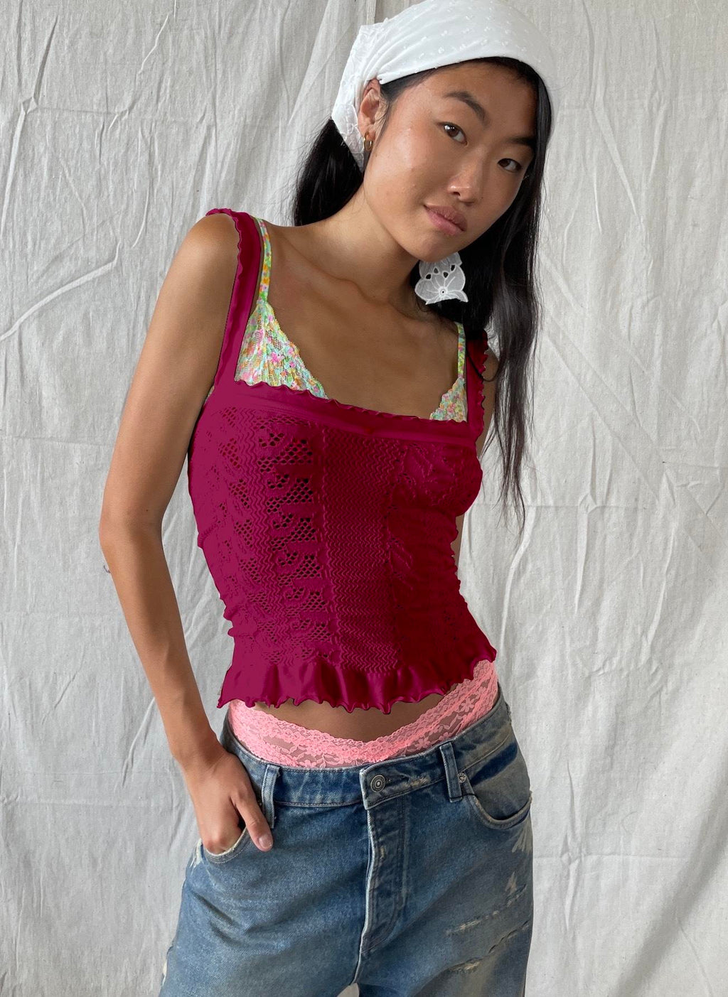 Free People So Soft Femme Square Neck Tank