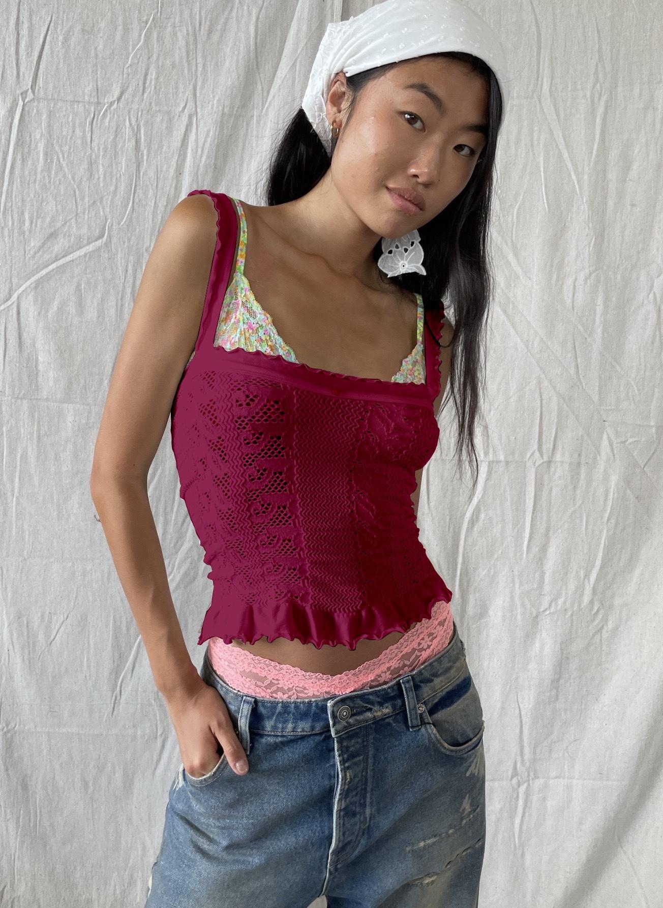 Free People So Soft Femme Square Neck Tank