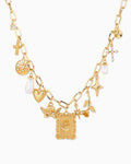 Framed Rose Charm Necklace