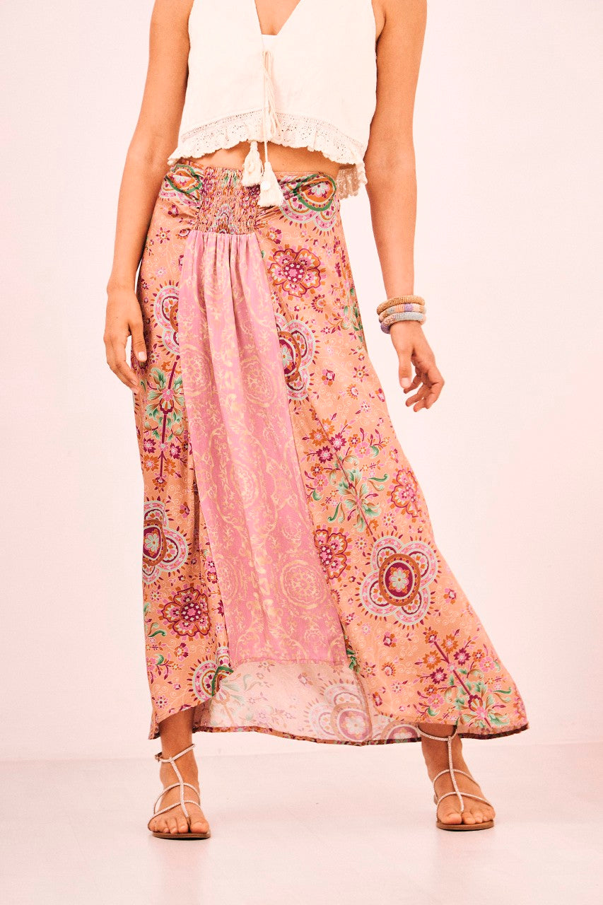 Nekane Mixed Print Maxi Skirt