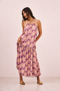 Nekane Daises Printed Halter Maxi Dress