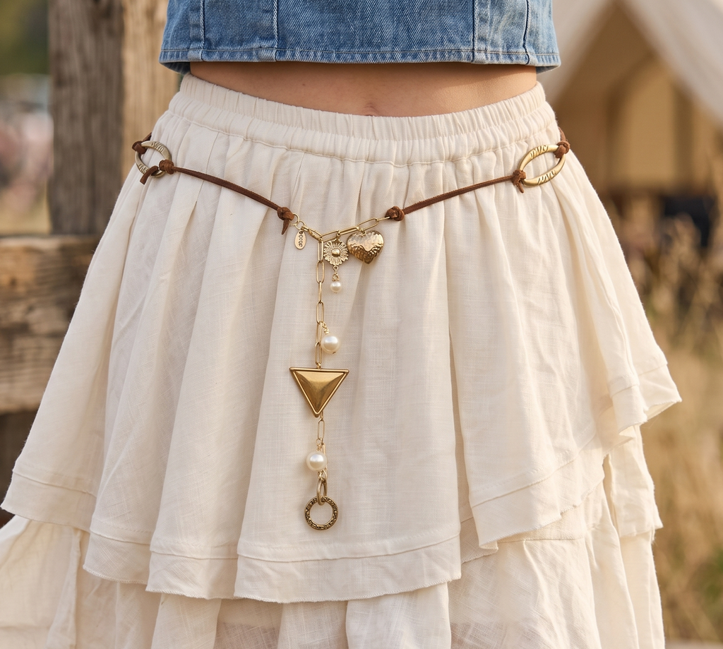 OOAK Leather & Charms Necklace or Belt