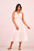 Nekane Hellenic Midi Dress with Braid Detail
