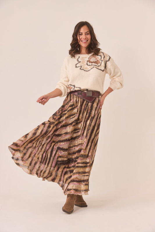 Nekane ANIMAL PRINT ASYMMETRICAL SKIRT