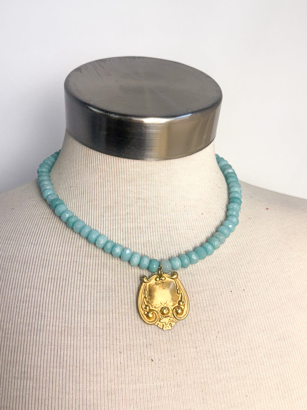 OOAK Vintage Pendant & Semi Precious Stone