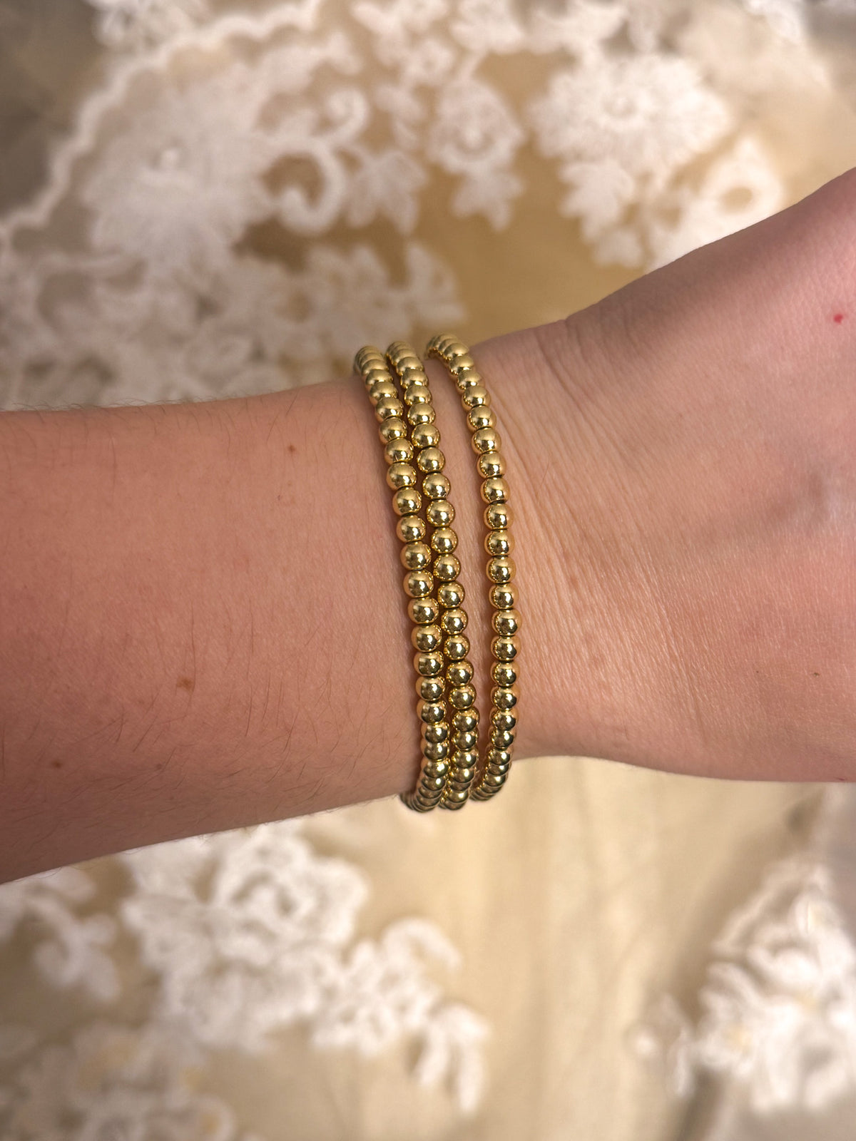 Gold Dipped Beads Bracelet