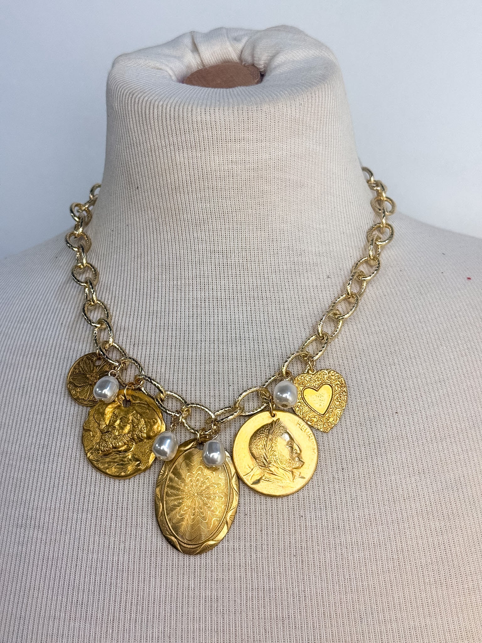 OOAK Vintage Charm Necklace