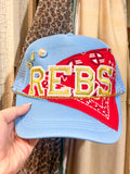 Handmade Vintage Bandana Rebs Hat