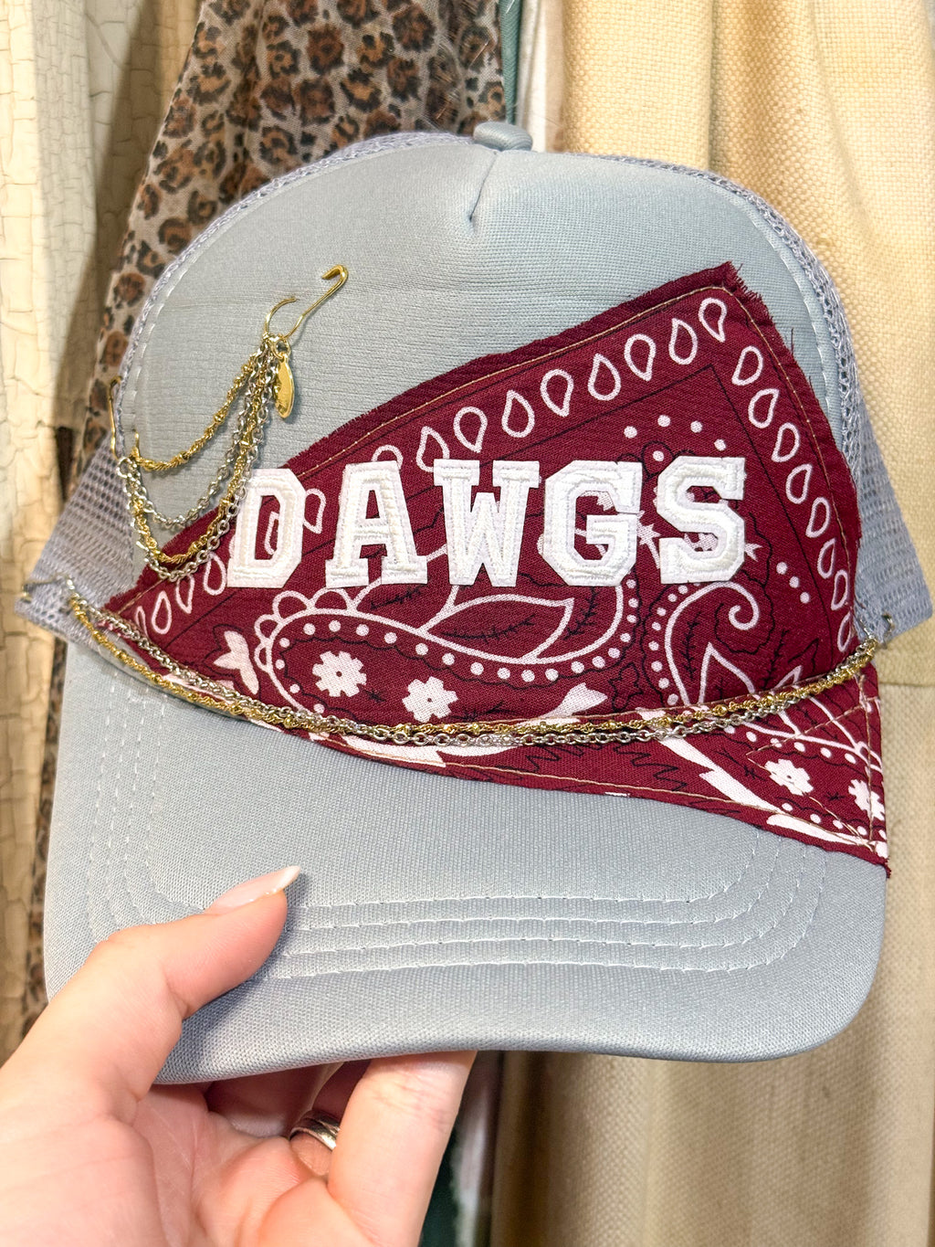 Handmade Vintage Bandana Dawgs Hat
