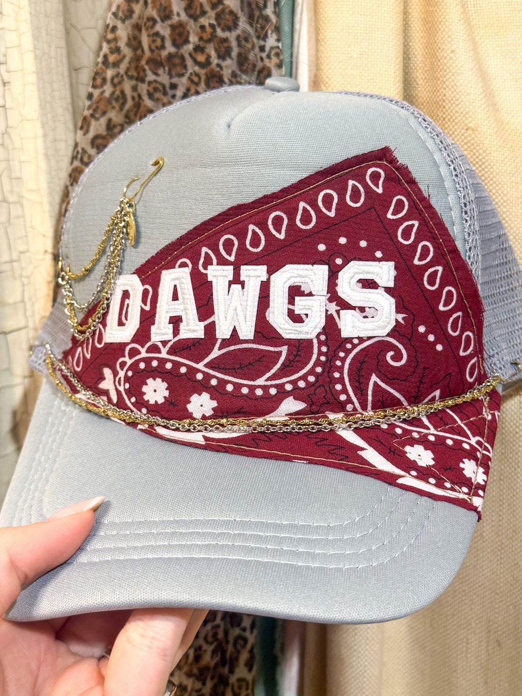 Handmade Vintage Bandana Dawgs Hat