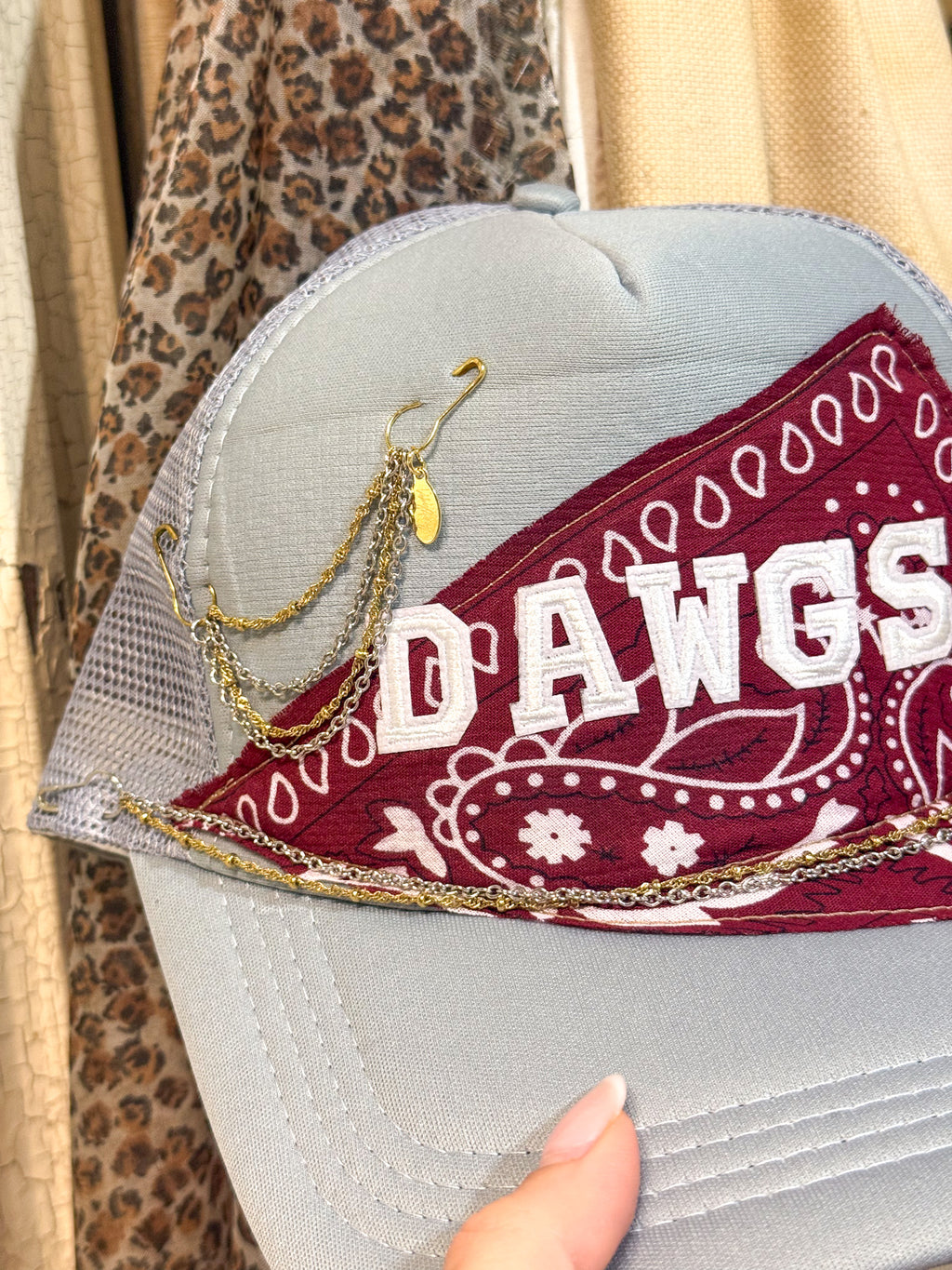 Handmade Vintage Bandana Dawgs Hat
