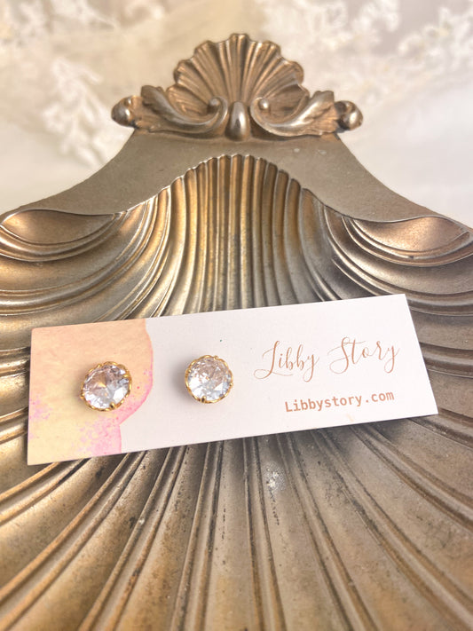Rhinestone Stud Earrings