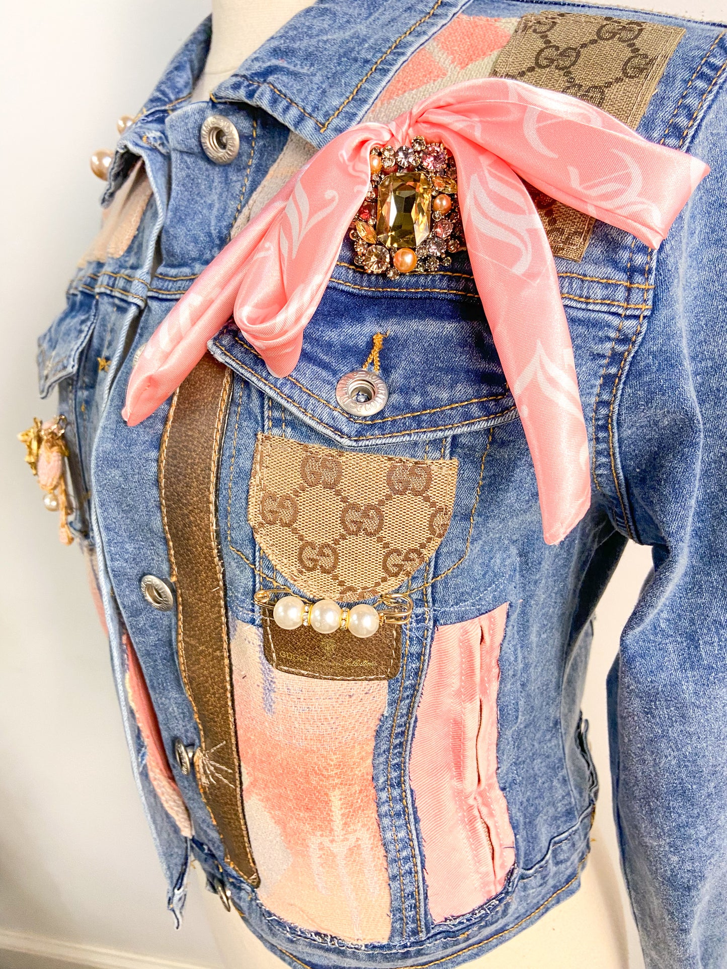 OOAK Denim Aztec GG Jacket