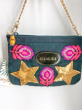 OOAK Green Cat GG Clutch