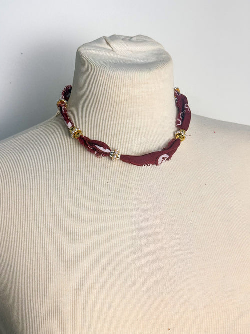 Handmade MSU Bandana Necklace