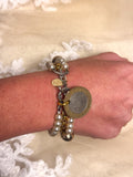 OOAK Pearl/Coin Bracelet