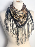 OOAK After Dark Satin Fringe Scarf
