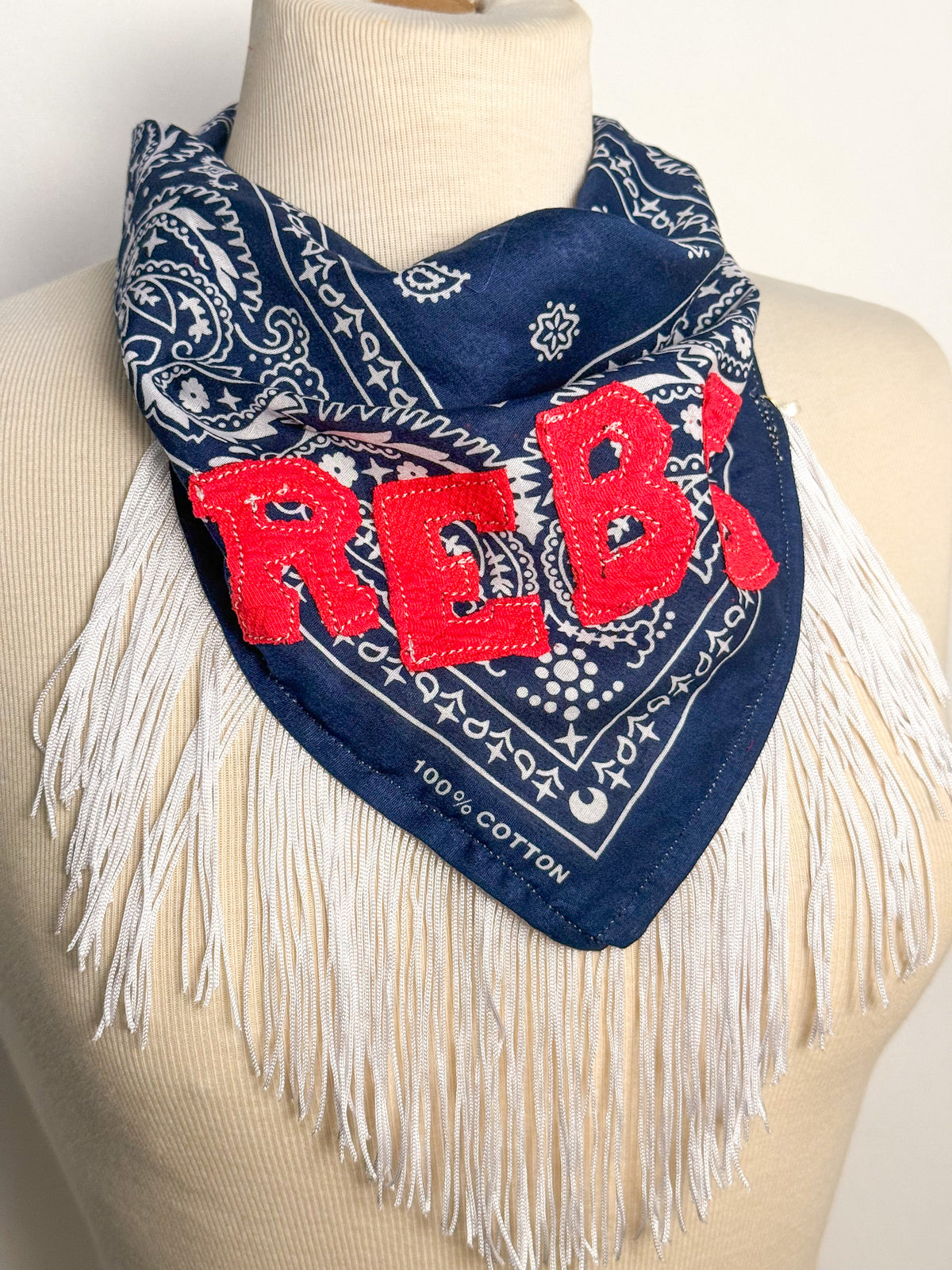 OOAK 'Rebs' Fringe Scarf