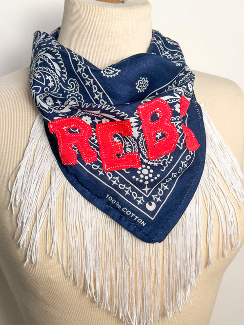 OOAK 'Rebs' Fringe Scarf
