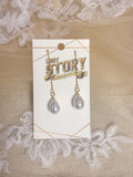 Handmade Pearl Threader Earrings