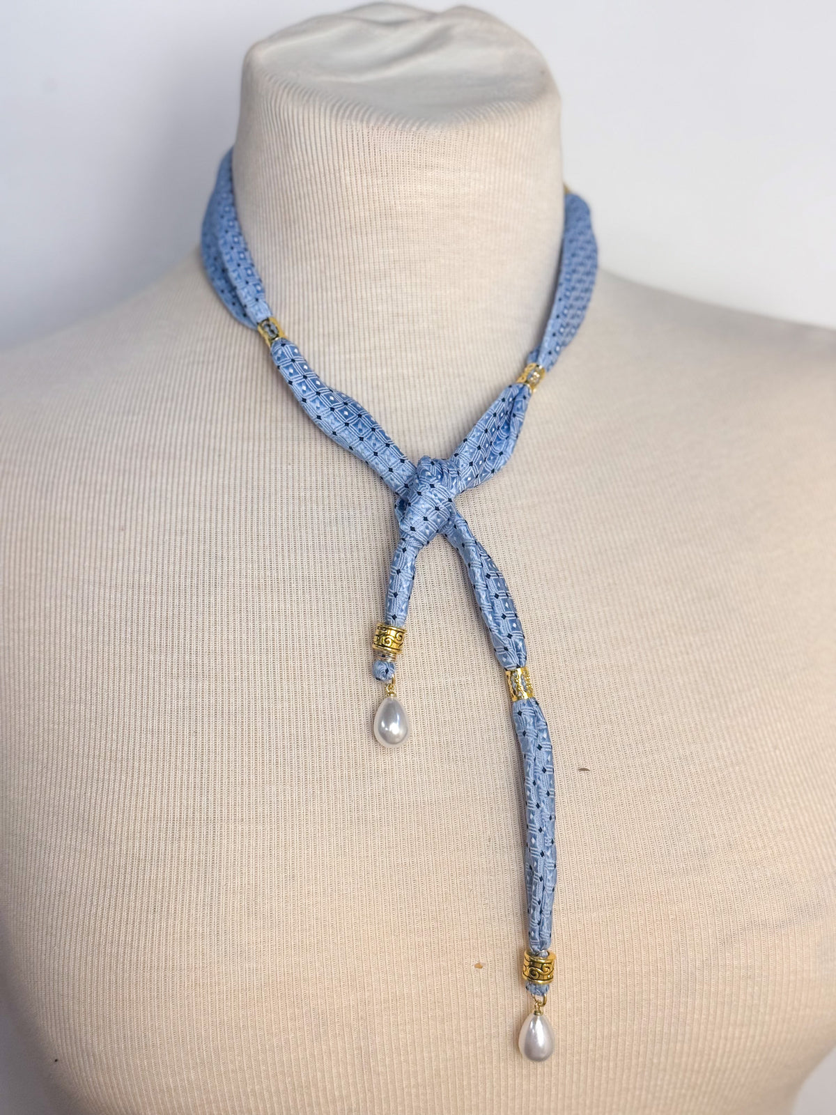 Handmade Vintage Silk Tie Necklace